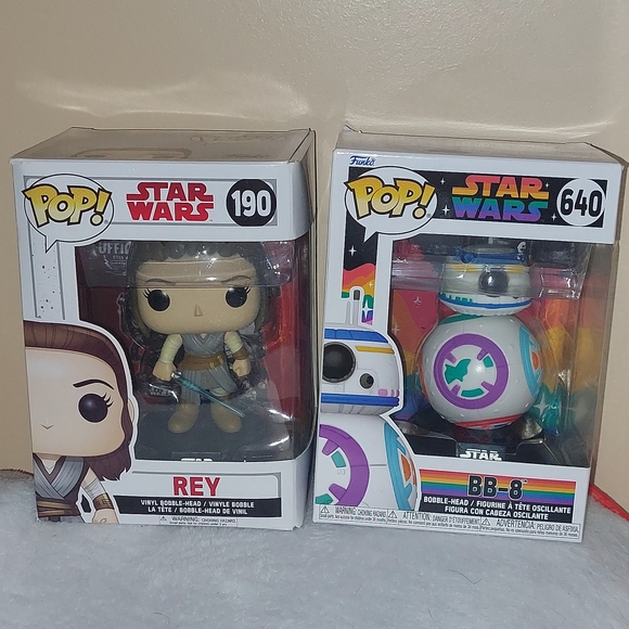 Funko Other - Funko Pop! Star Wars Rey and BB-8 Figures